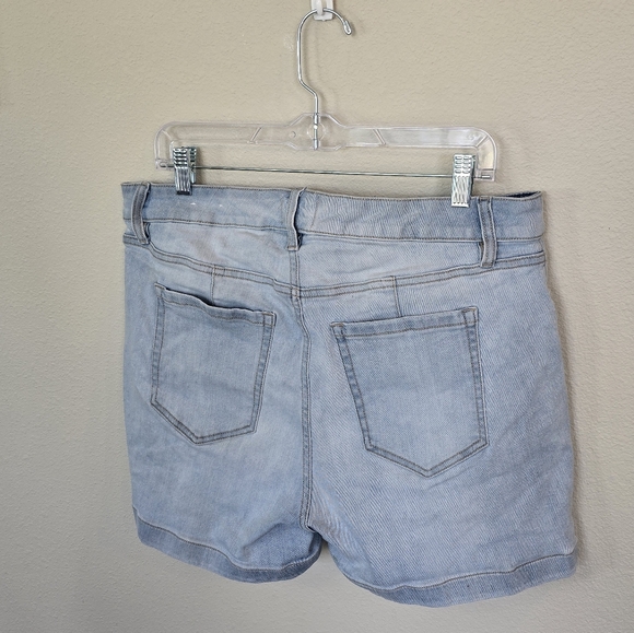 Lane Bryant Blue Denim Jeans Shorts High Rise Waist Womens Plus Size 16 - Picture 11 of 12
